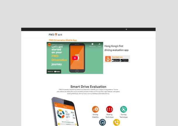 FWD Drivamatics – Usage-Based Insurance Landing Page